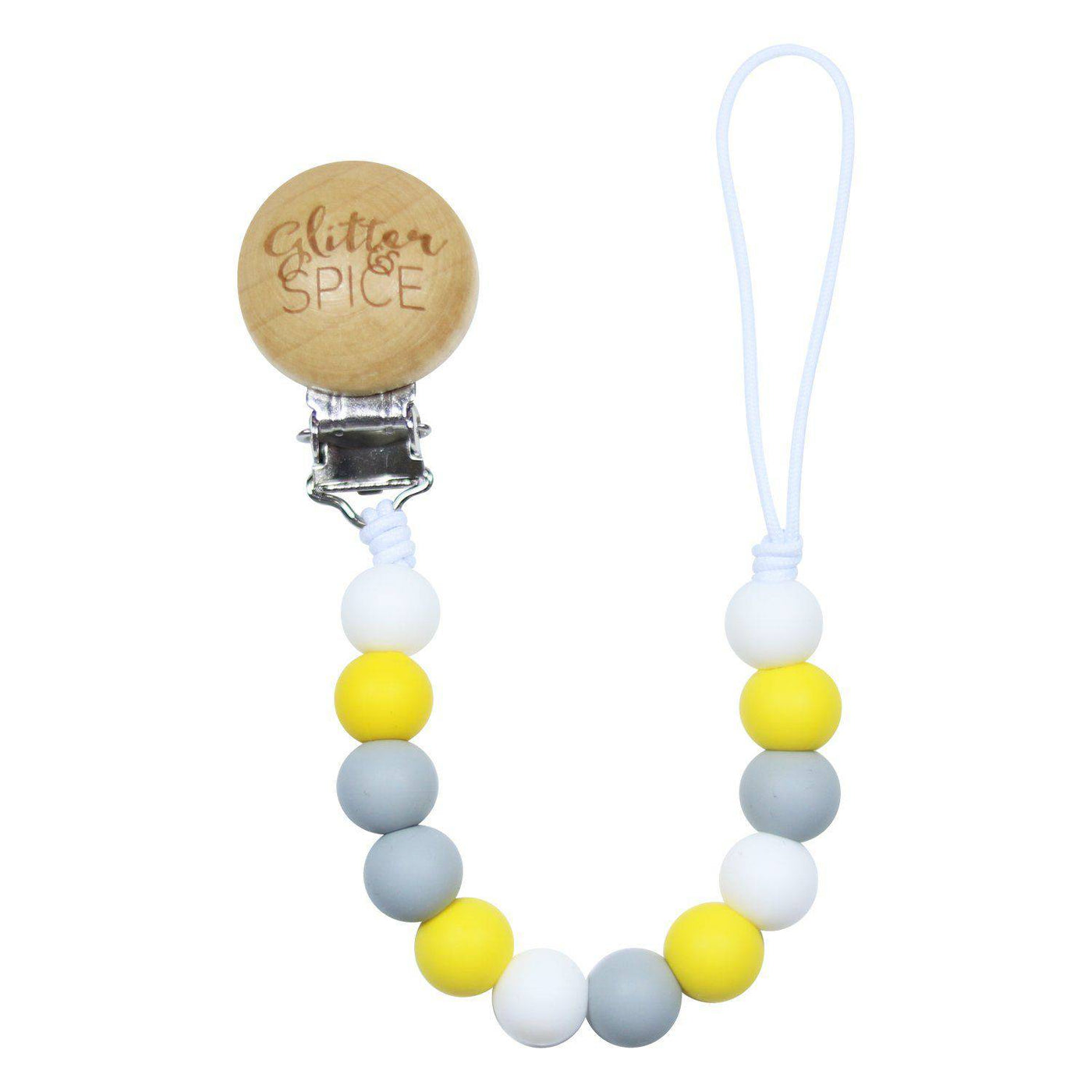 Silicone Pacifier Clip - Avery - Glitter & Spice