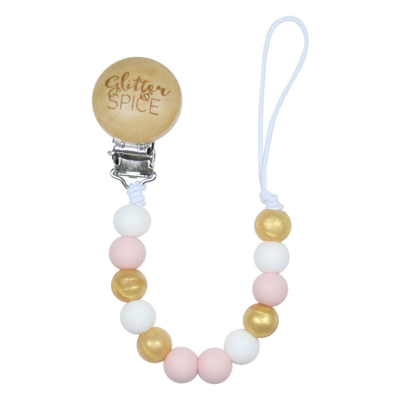 Silicone Pacifier Clip - Belle - Glitter & Spice