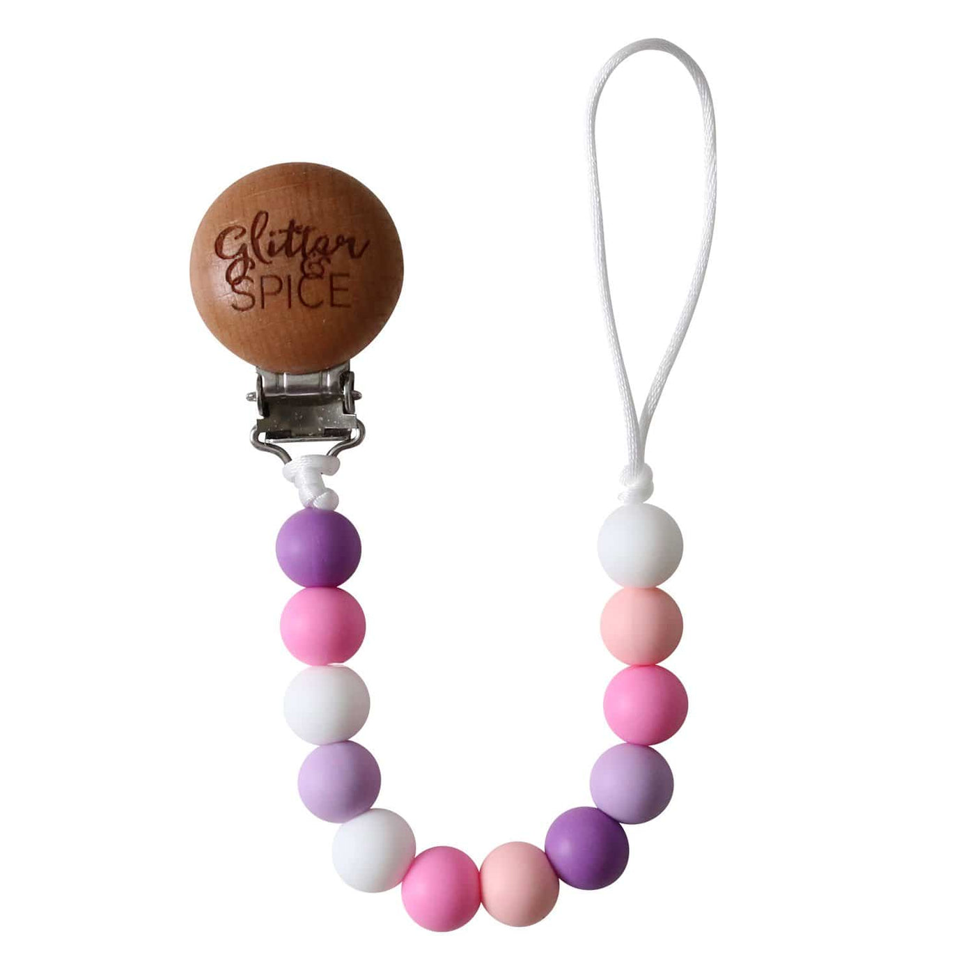 Silicone Pacifier Clip - Esme - Glitter & Spice